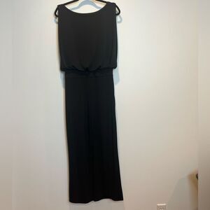 Women Black Laundry By Shelli Segal Jumpsuit Wide-leg Sleeveless SZ 6 Split back